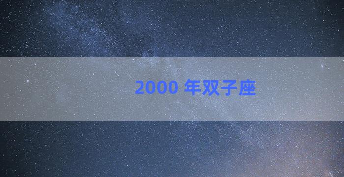 2000 年双子座